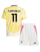 Juventus Nicolas Gonzalez #11 Venkovní dres pro děti 2024-25 Krátký Rukáv (+ trenýrky)